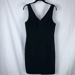 Nicole Miller New York Mini Dress Piped Woven Detail Sleeveless V-Neck Vintage